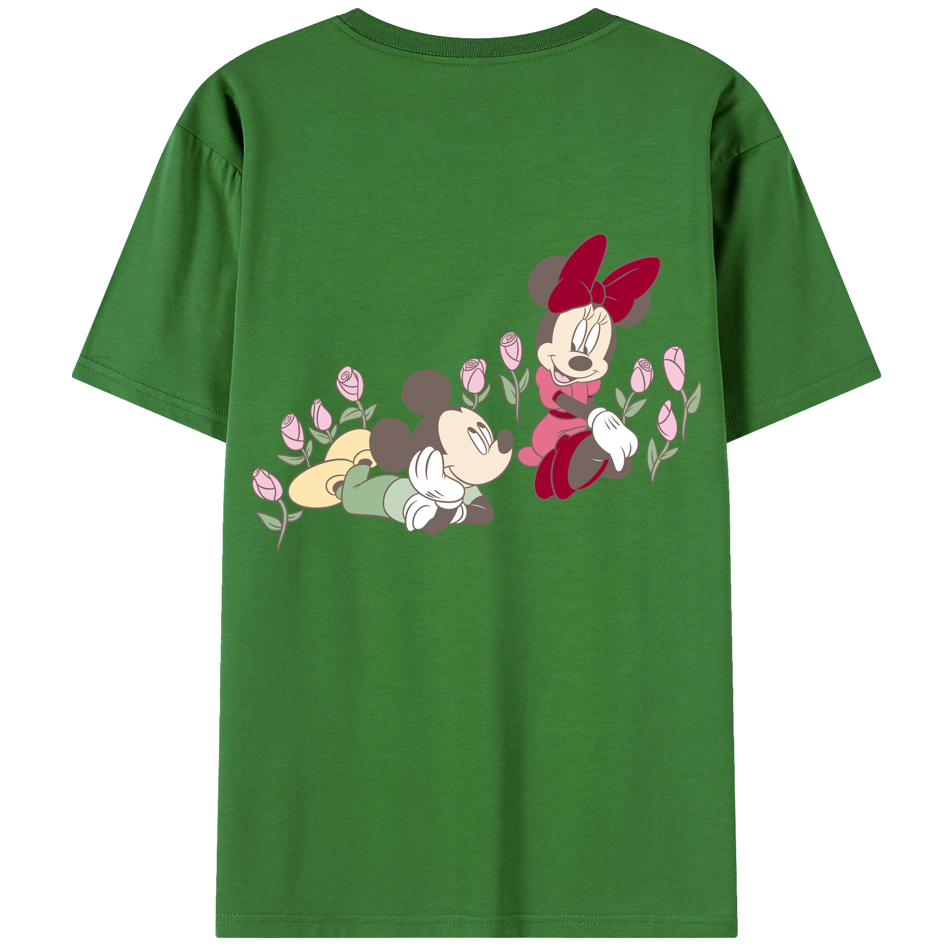 （画像用） ミッキーマウス Mickey Mouse レディース半袖Tシャツ(バックプリント)